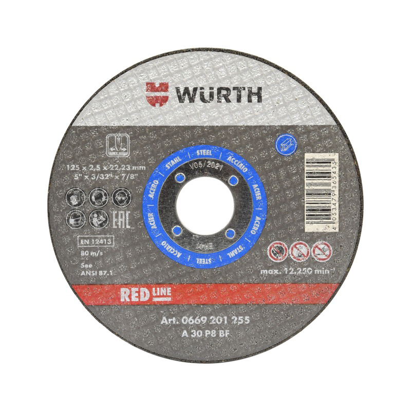 Диск отрезной для стали, Ø180 mm x 1.8 mm, RED LINE